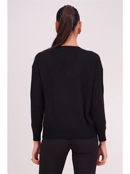 Maglia con strass Love To Love by Gai Mattiolo | LT896NERO